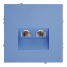 Изображение Розетка компьютерная встраиваемая VOLTUM S70 двойная RJ45+RJ45 кат.6 (деним)